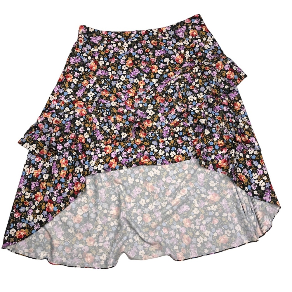 Shein floral hi low skirt